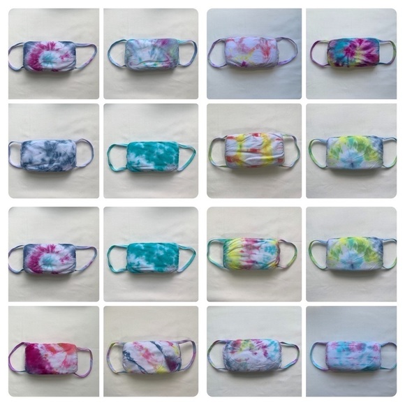 New Homemade Tie-Dye Face Masks - 2 Masks - Picture 5 of 12
